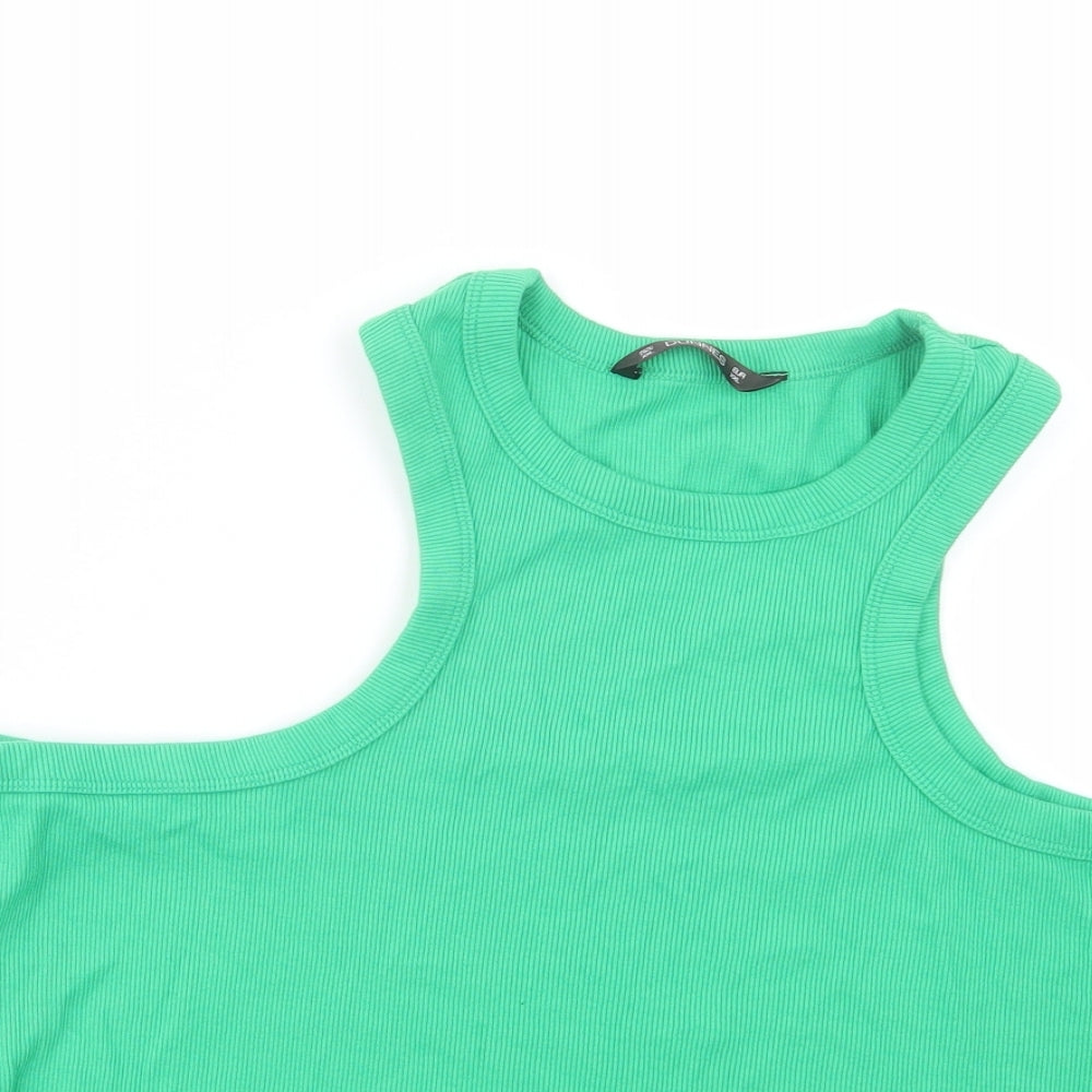 Dunnes Stores Womens Green  Cotton Basic Tank Size 2XL Crew Neck