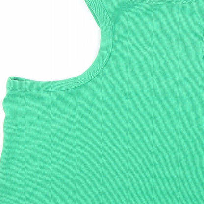 Dunnes Womens Green  Cotton Basic Tank Size 2XL Crew Neck