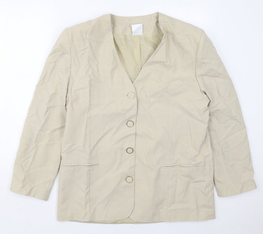 Clover Collection Womens Beige   Jacket  Size 20  Button
