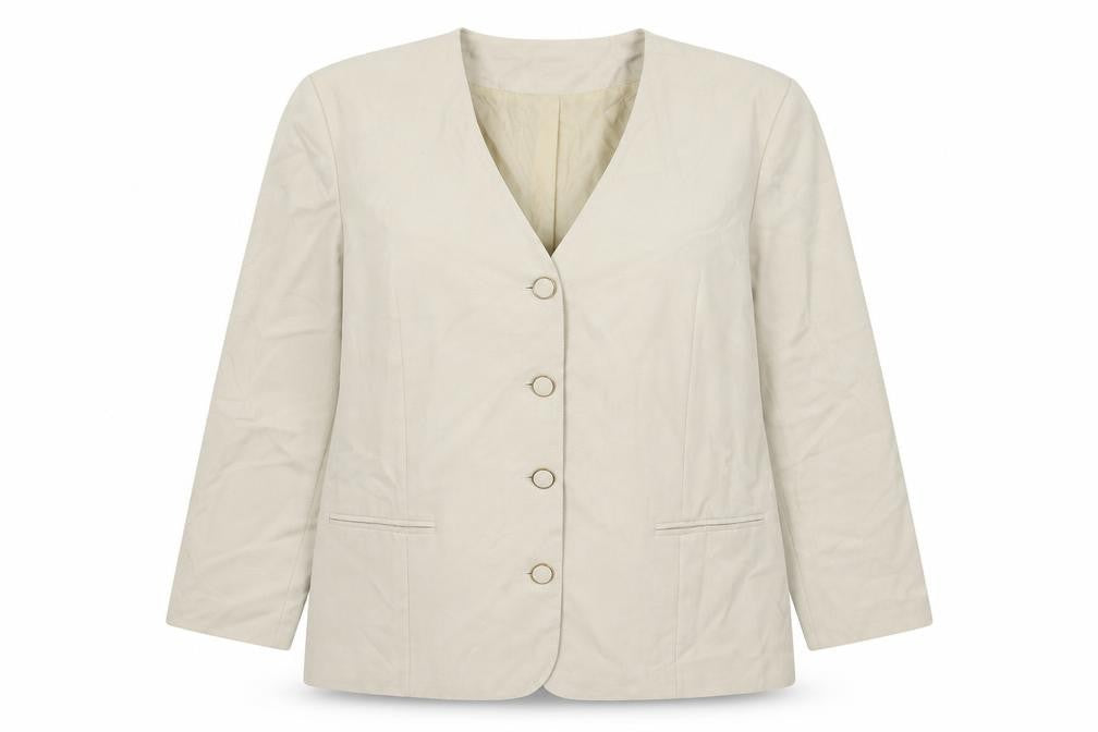 Clover Collection Womens Beige   Jacket  Size 20  Button