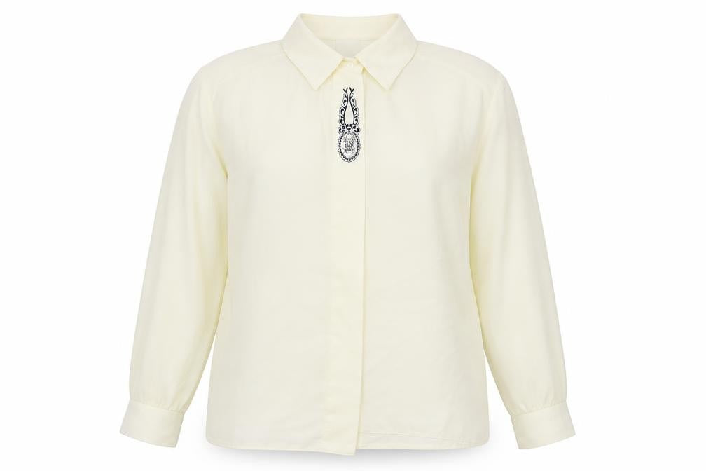 Clove Collection Womens Yellow  Polyester Basic Button-Up Size 20 Collared