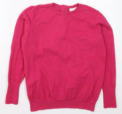 Savoir Womens Pink Crew Neck  Viscose Pullover Jumper Size M