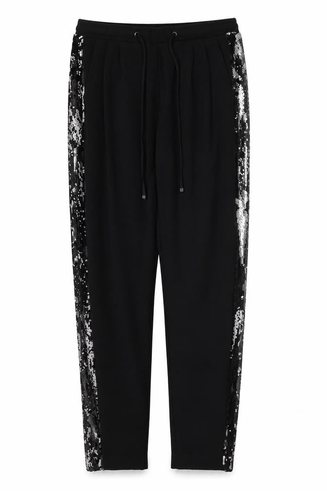 Cotton Brothers Womens Black  Polyester Trousers  Size S L28 in Regular Drawstring