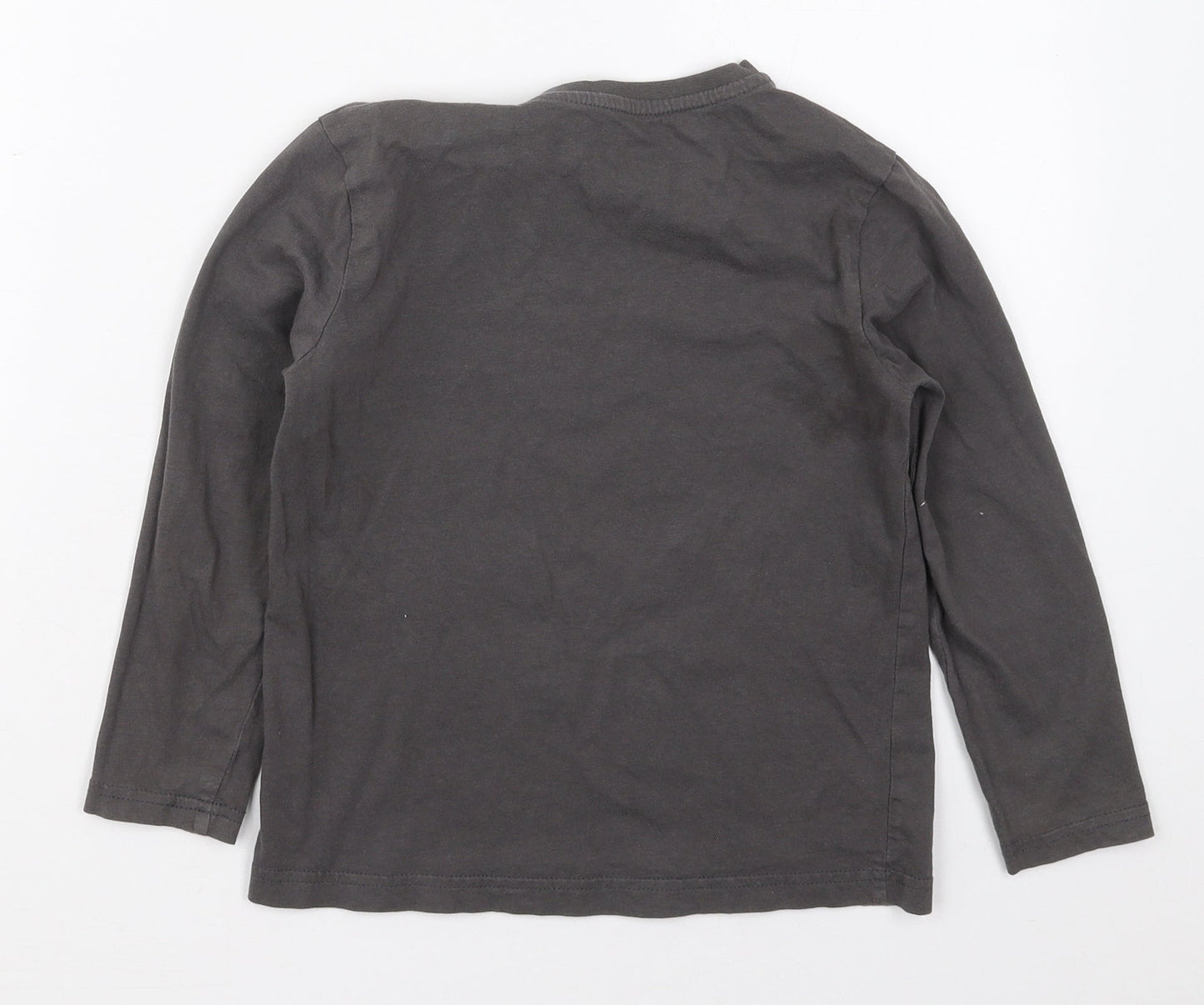 Primark Girls Grey  Cotton Basic T-Shirt Size 7-8 Years Crew Neck Pullover - Make Today The Coolest Day Ever