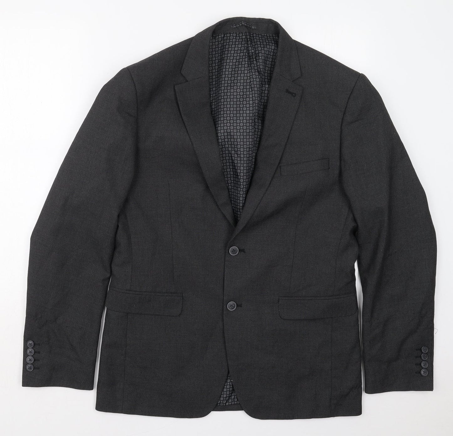NEXT Mens Grey  Polyester Jacket Suit Jacket Size 40