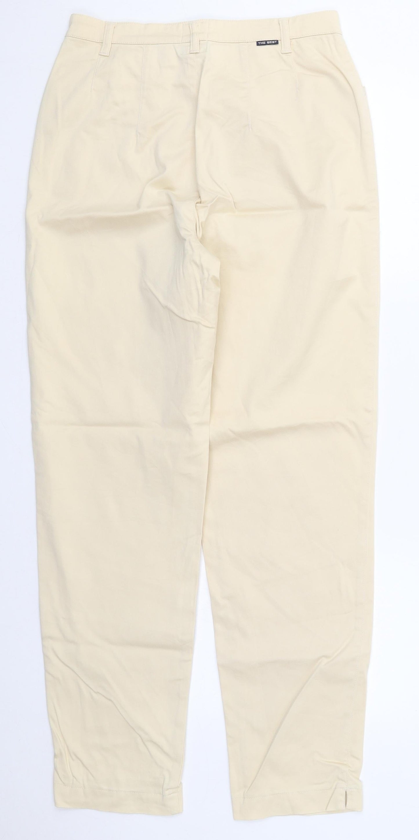 Baumstark Womens Beige  Cotton Trousers  Size 28 in L29 in Regular Button