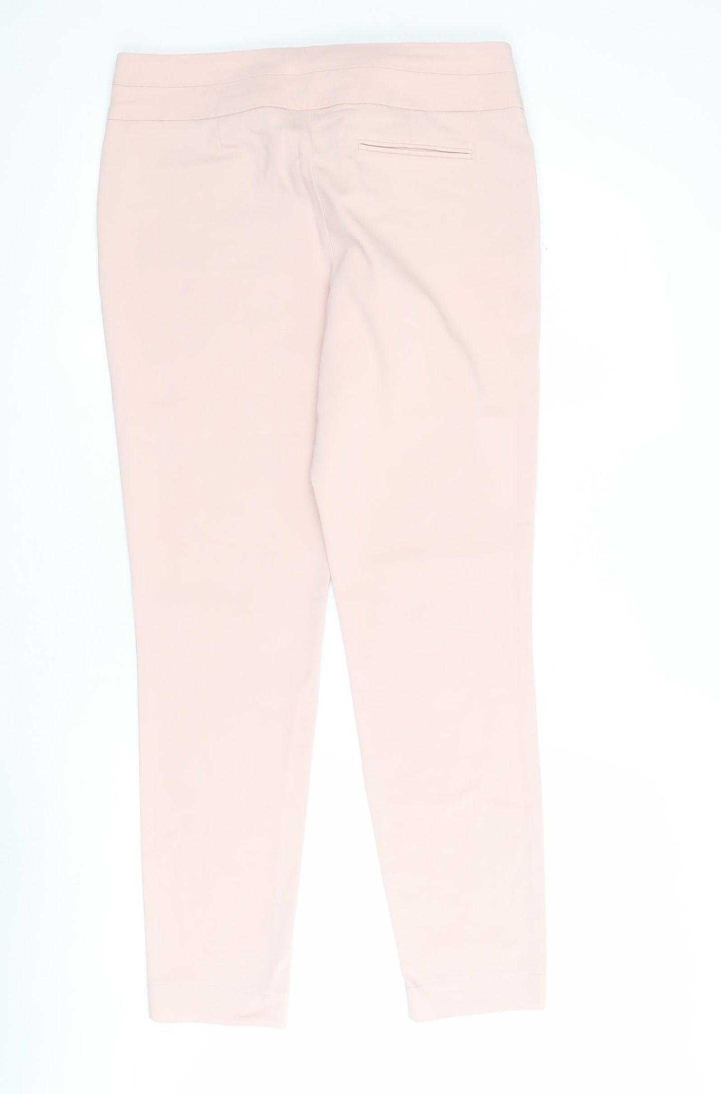 Ivanka Trump Womens Pink  Cotton Cropped Trousers Size 8 L27 in Regular Zip