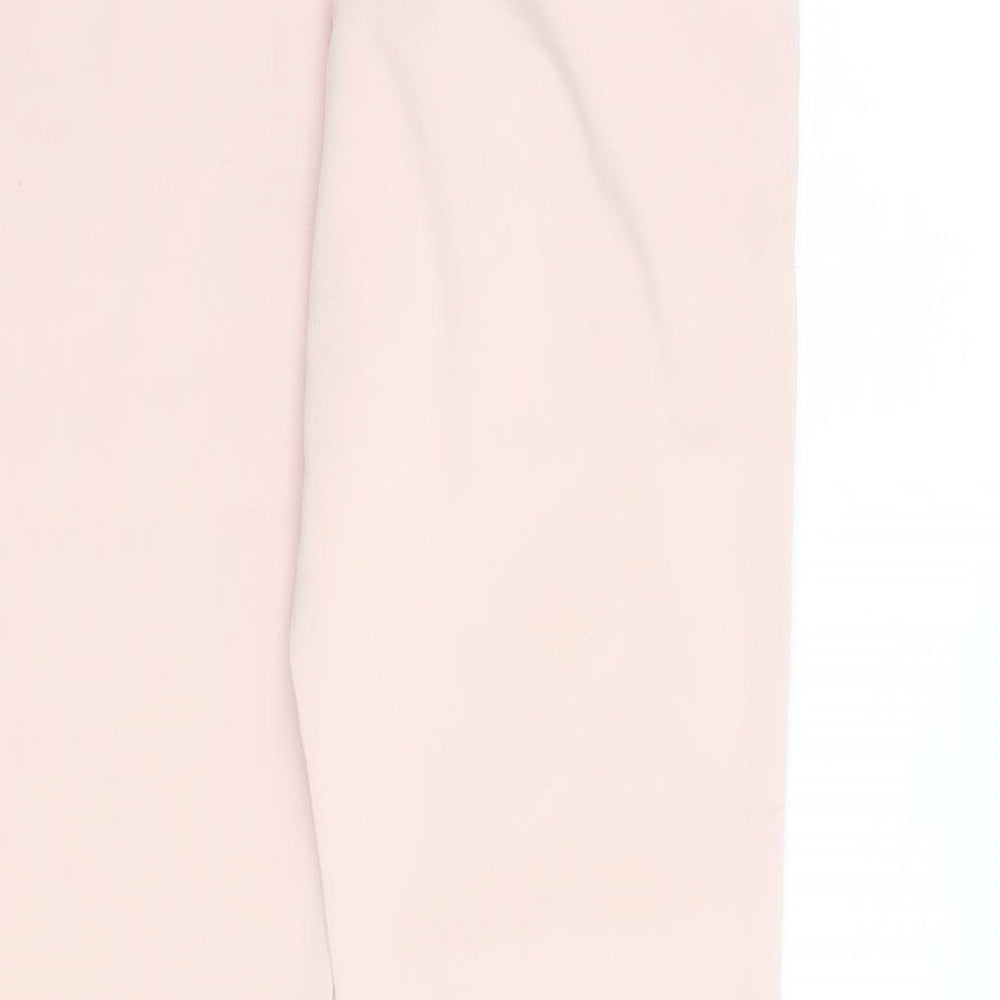 Ivanka Trump Womens Pink  Cotton Cropped Trousers Size 8 L27 in Regular Zip