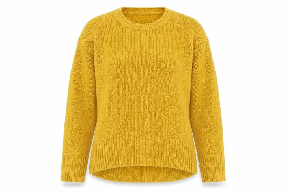 New Look Womens Yellow Crew Neck  Acrylic Pullover Jumper Size S