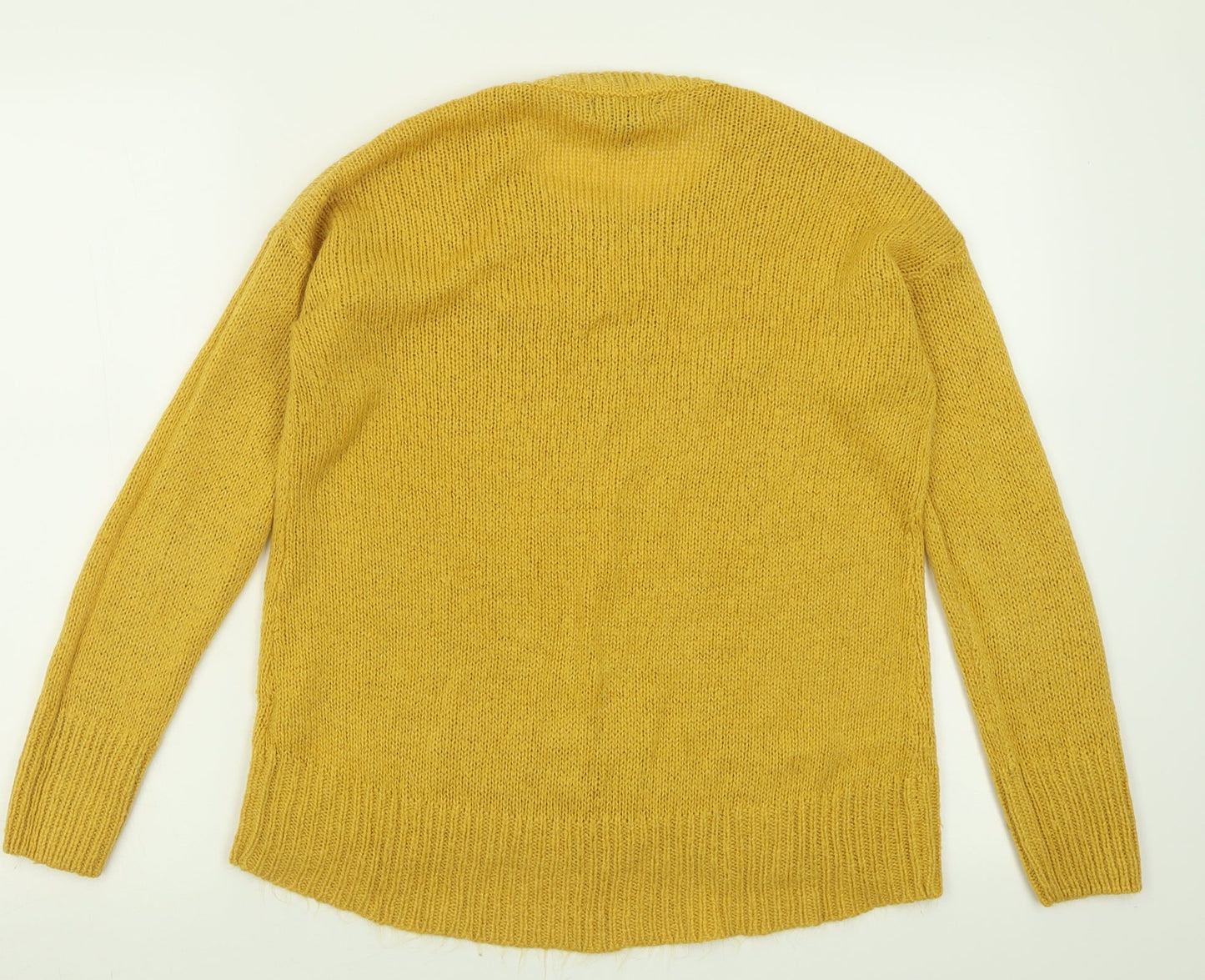 New Look Womens Yellow Crew Neck  Acrylic Pullover Jumper Size S