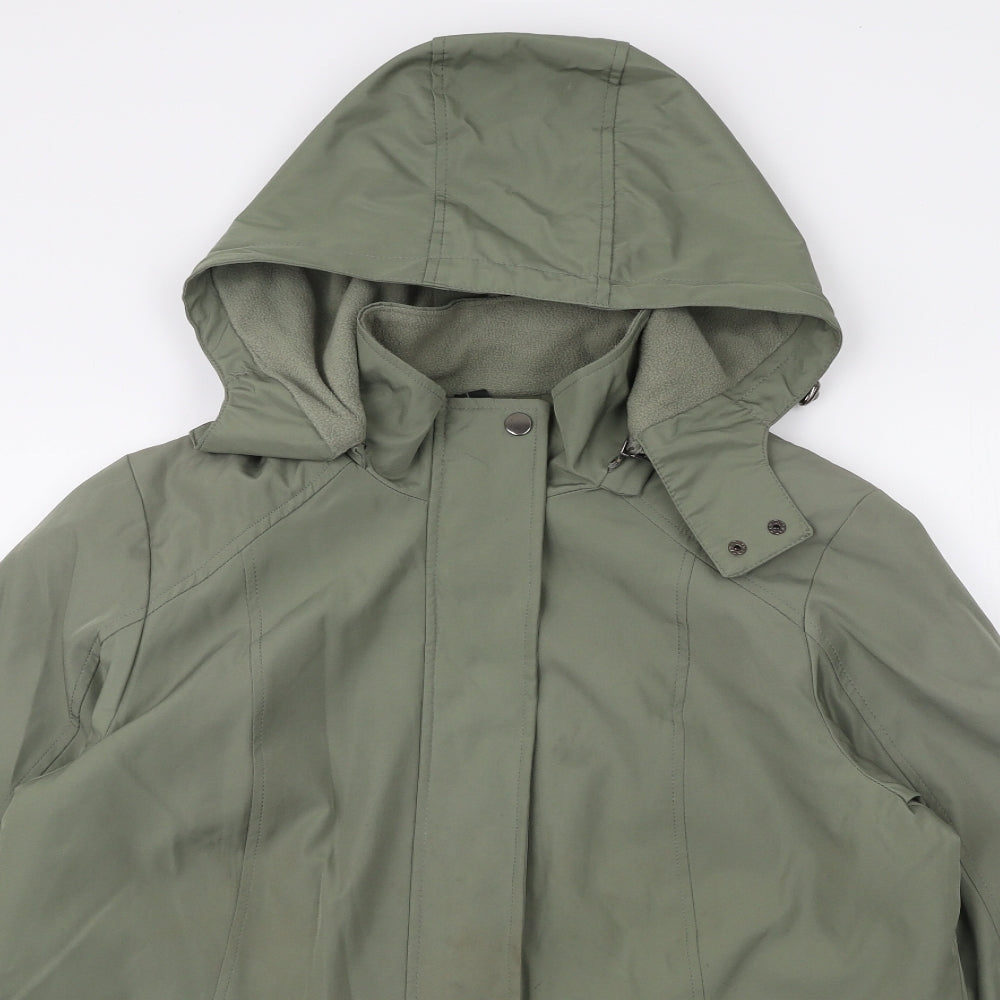 BM Womens Green   Parka Coat Size S  Zip