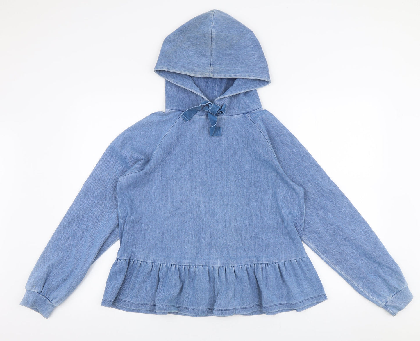 NEXT Womens Blue  Cotton Pullover Hoodie Size XS  Pullover