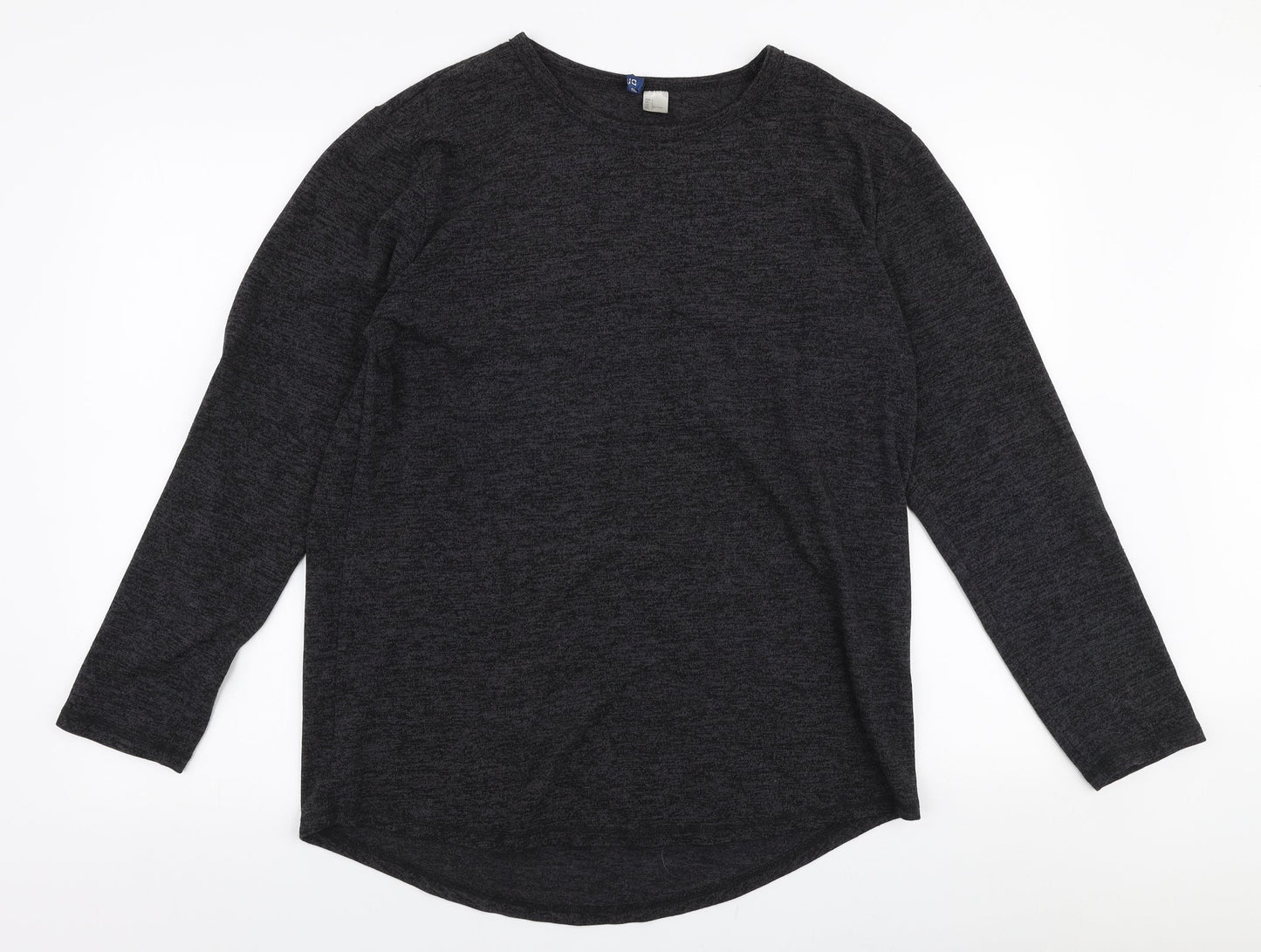 H&M Womens Grey Round Neck  Polyester Pullover Jumper Size L