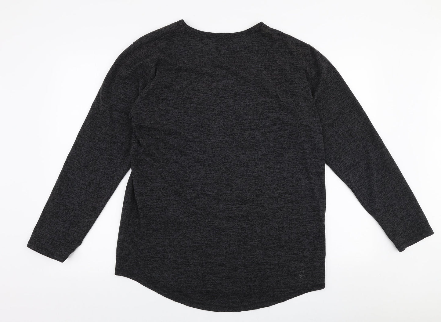 H&M Womens Grey Round Neck  Polyester Pullover Jumper Size L