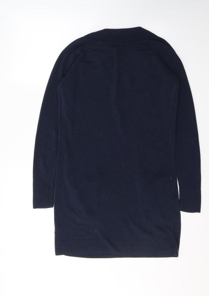 Tu Womens Blue  Acrylic Jacket Dress  Size 10  V-Neck Pullover