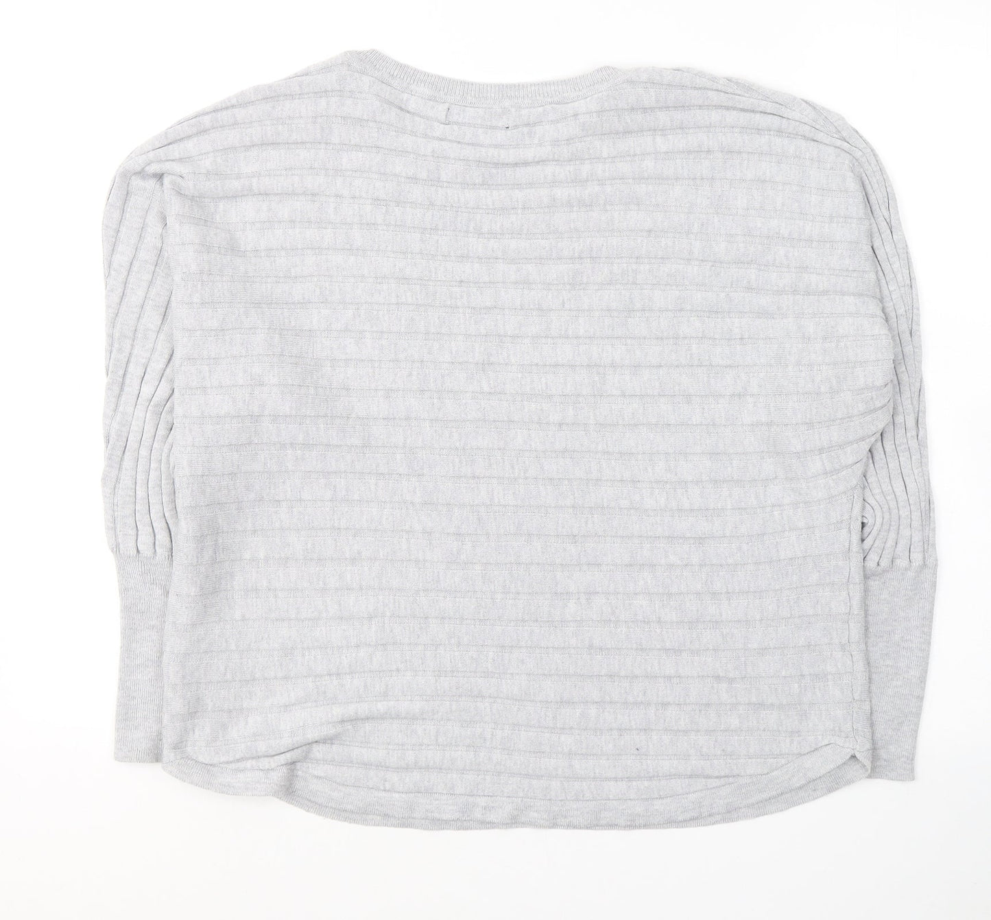 Dunnes Stores Womens Grey Round Neck  Polyester Pullover Jumper Size L
