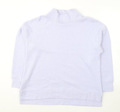 Dunnes Womens Purple High Neck  Polyester Pullover Jumper Size L