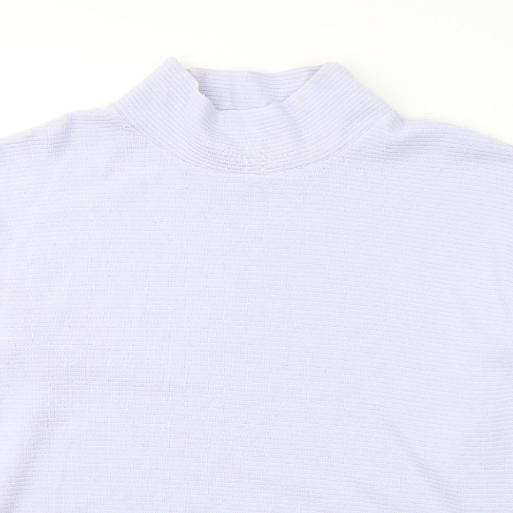Dunnes Stores Womens Purple High Neck  Polyester Pullover Jumper Size L