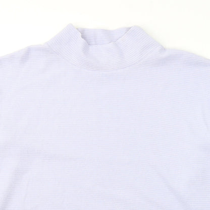 Dunnes Womens Purple High Neck  Polyester Pullover Jumper Size L
