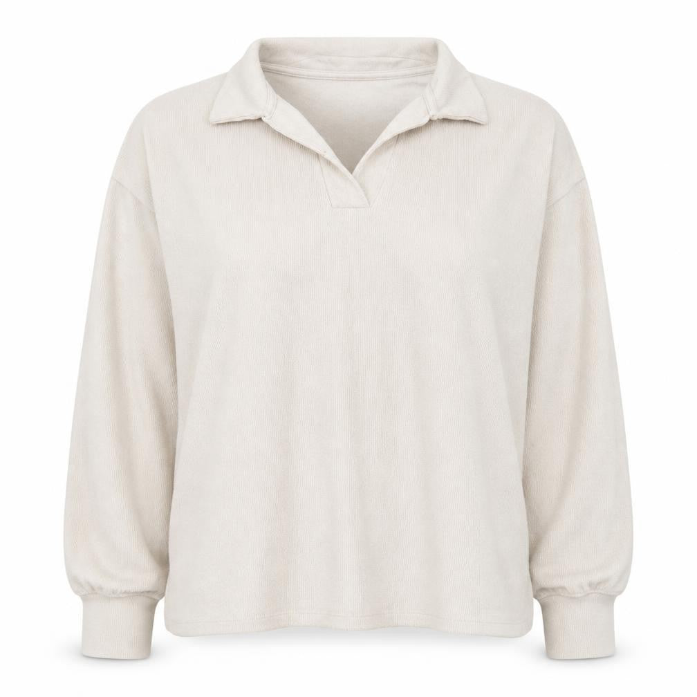 Dunnes Stores Womens Beige V-Neck  Polyester Pullover Jumper Size L