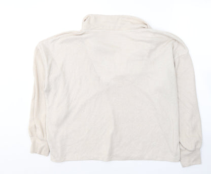 Dunnes Womens Beige V-Neck  Polyester Pullover Jumper Size L