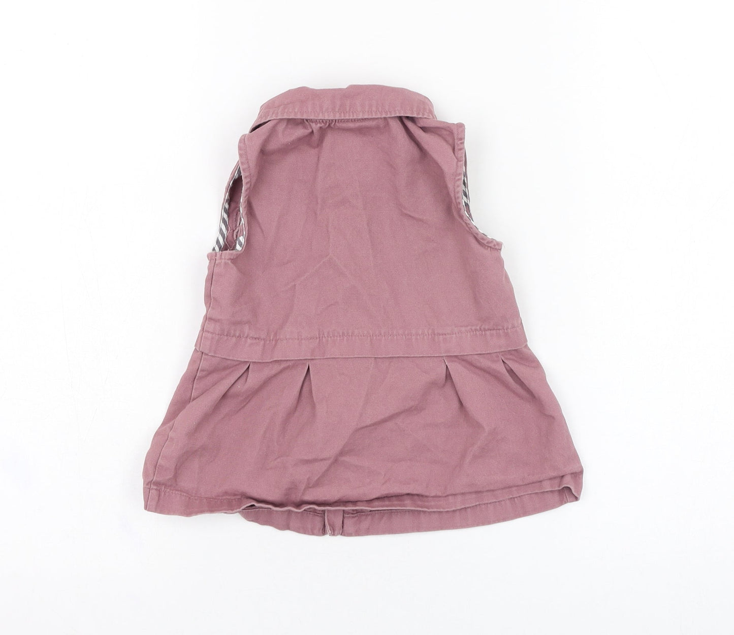 Isaac Mizrahi Girls Purple  Cotton A-Line  Size 12 Months  Collared Zip