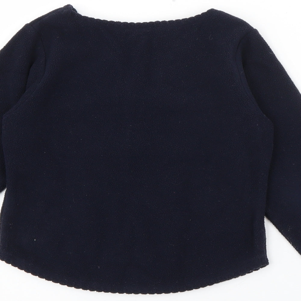 NEXT Girls Blue V-Neck  Polyester Pullover Jumper Size 4 Years