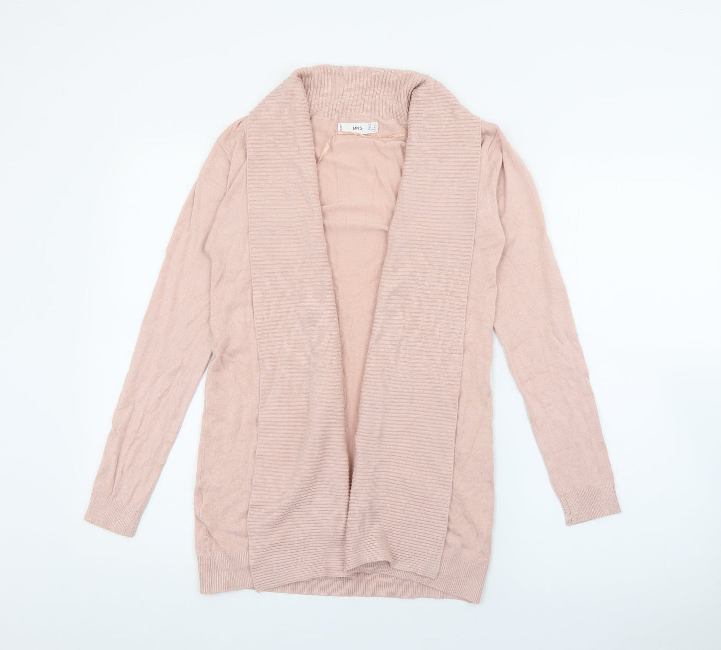 MNG Womens Pink Roll Neck  Polyester Cardigan Jumper Size 8