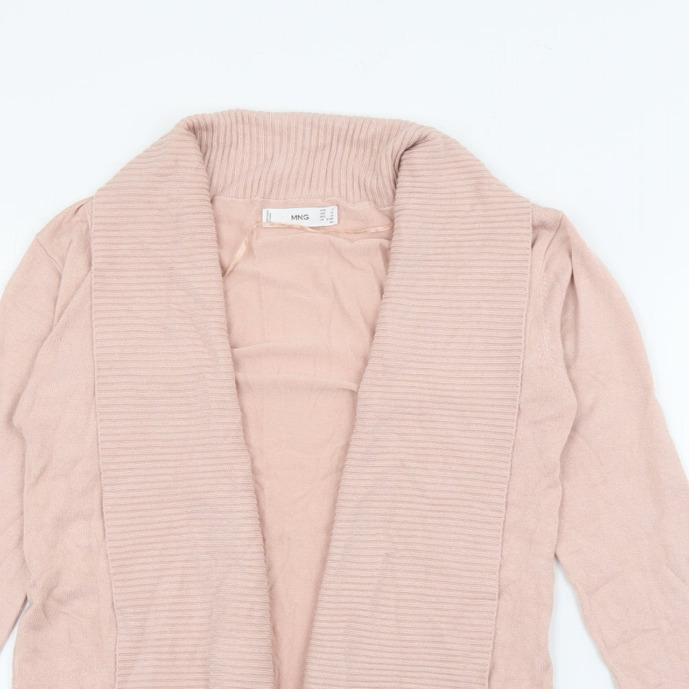 MNG Womens Pink Roll Neck  Polyester Cardigan Jumper Size 8