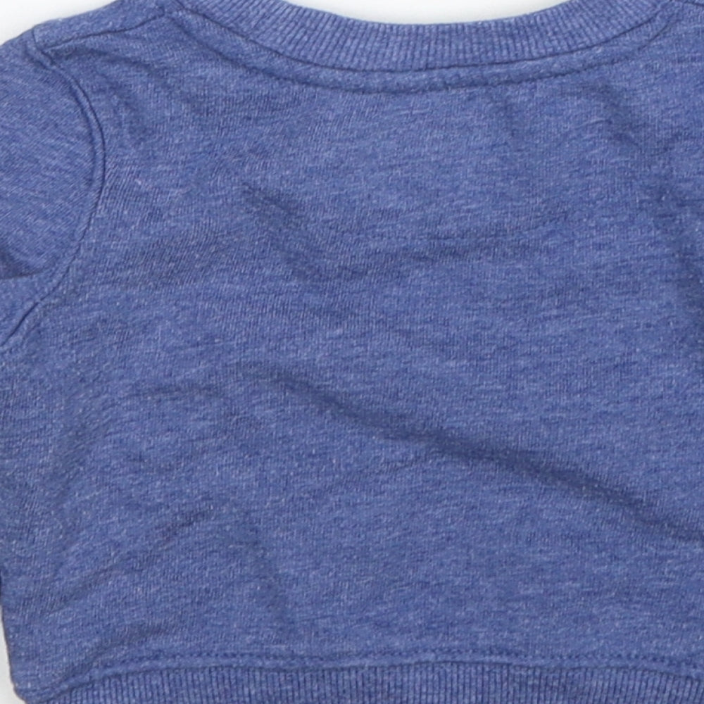 Rebel Boys Black  Polyester Pullover Jumper Size 9-12 Months  Pullover