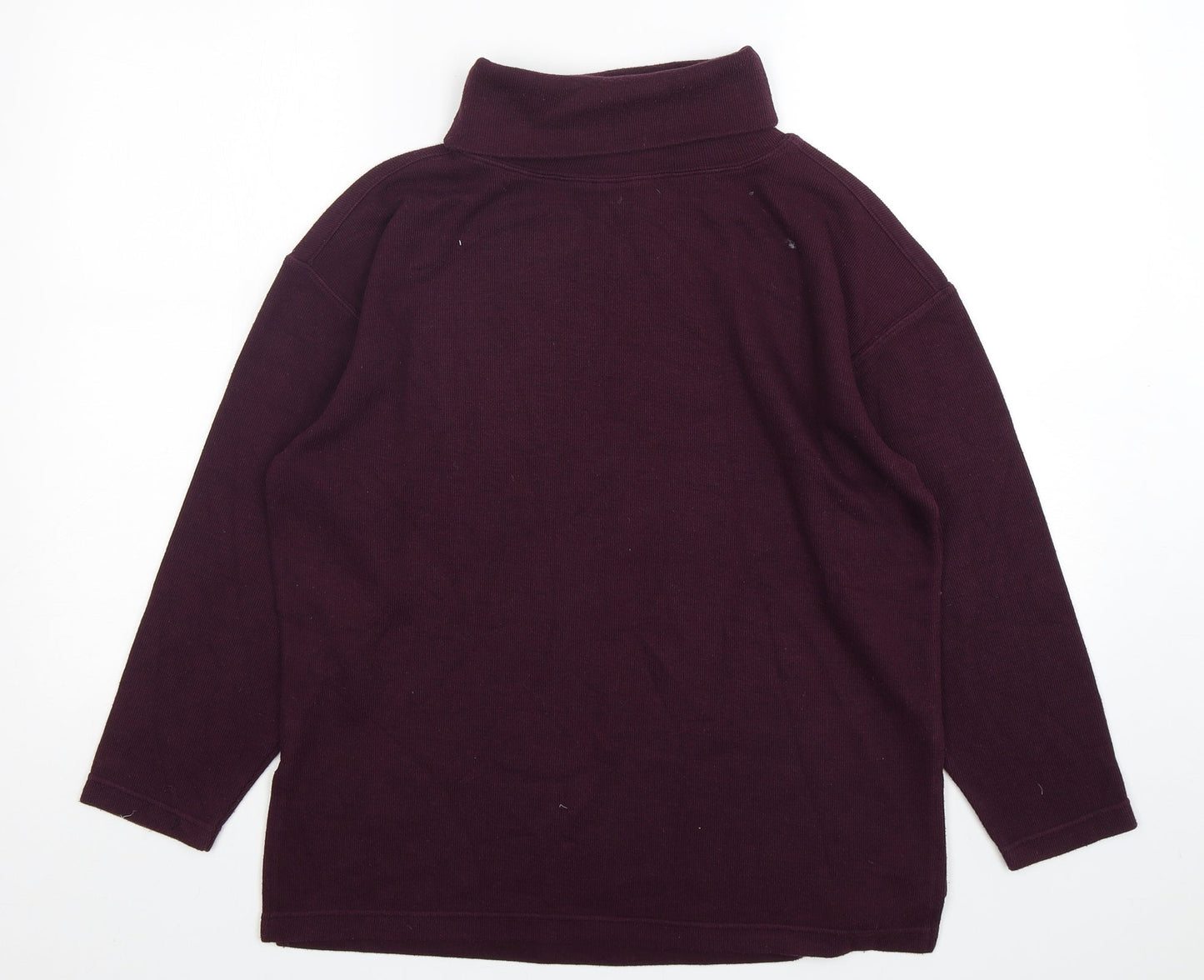 Chase Womens Purple Roll Neck  Polyester Pullover Jumper Size 10