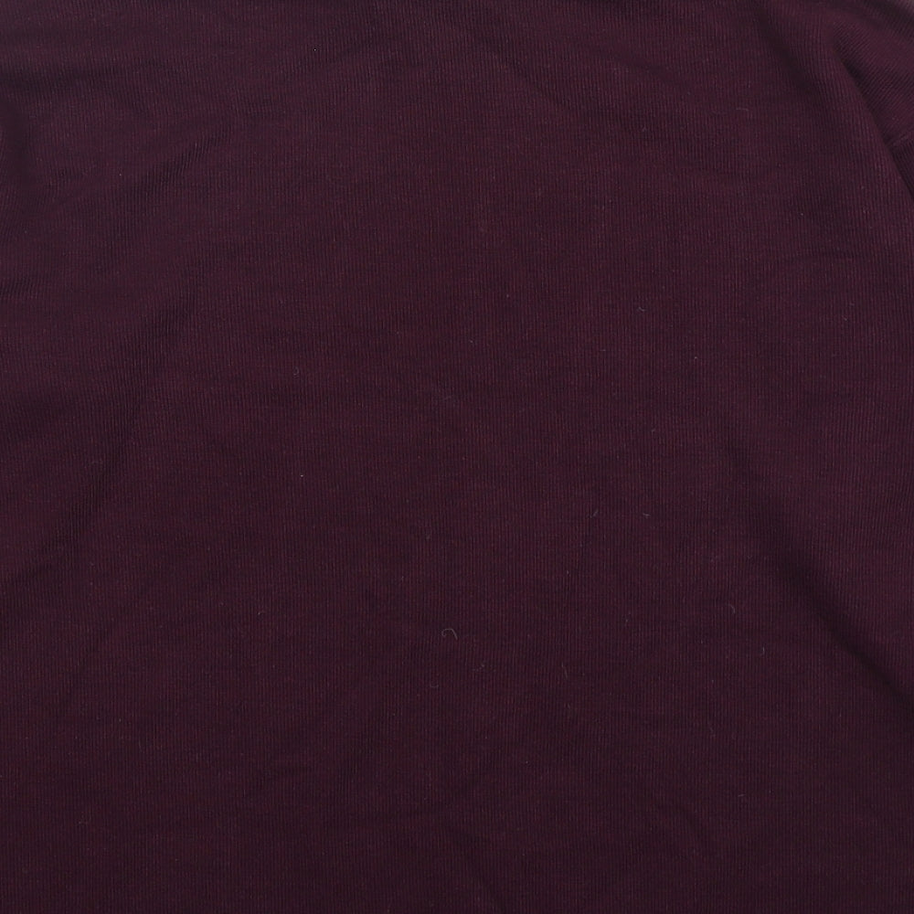 Chase Womens Purple Roll Neck  Polyester Pullover Jumper Size 10