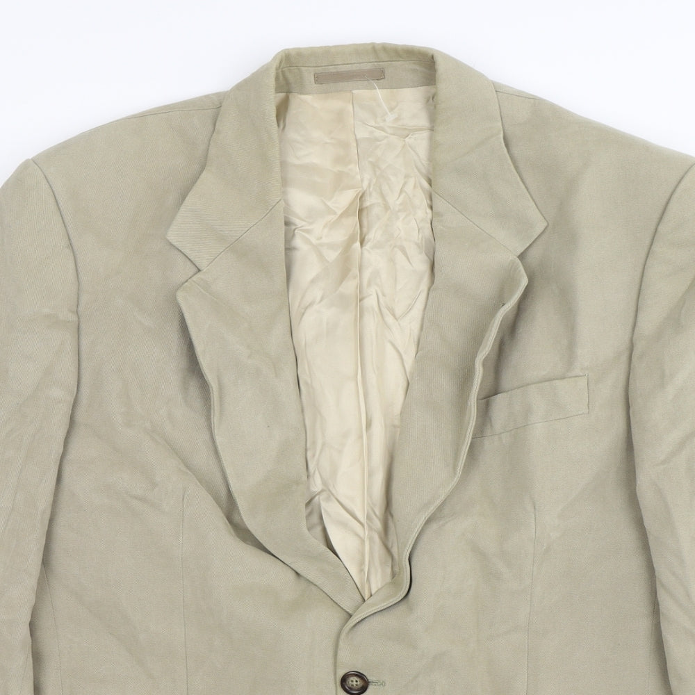 Gurteen Mens Beige  Cotton Jacket Suit Jacket