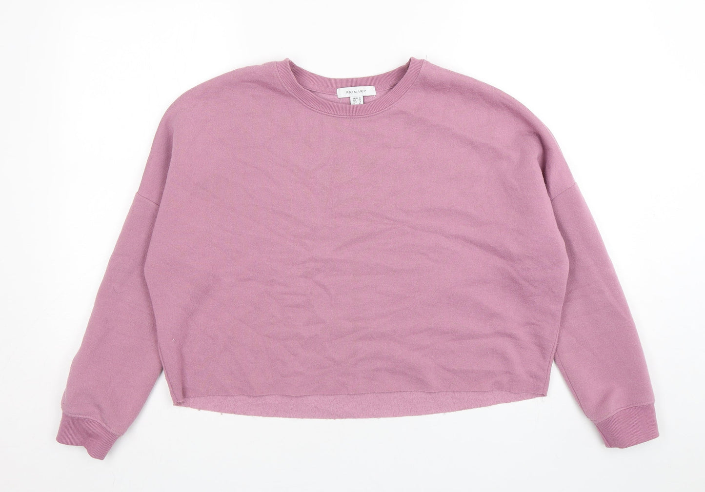 Primark Womens Purple  Polyester Pullover Sweatshirt Size 10  Pullover - Cropped