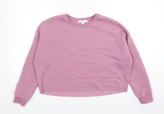 Primark Womens Purple  Polyester Pullover Sweatshirt Size 10  Pullover - Cropped