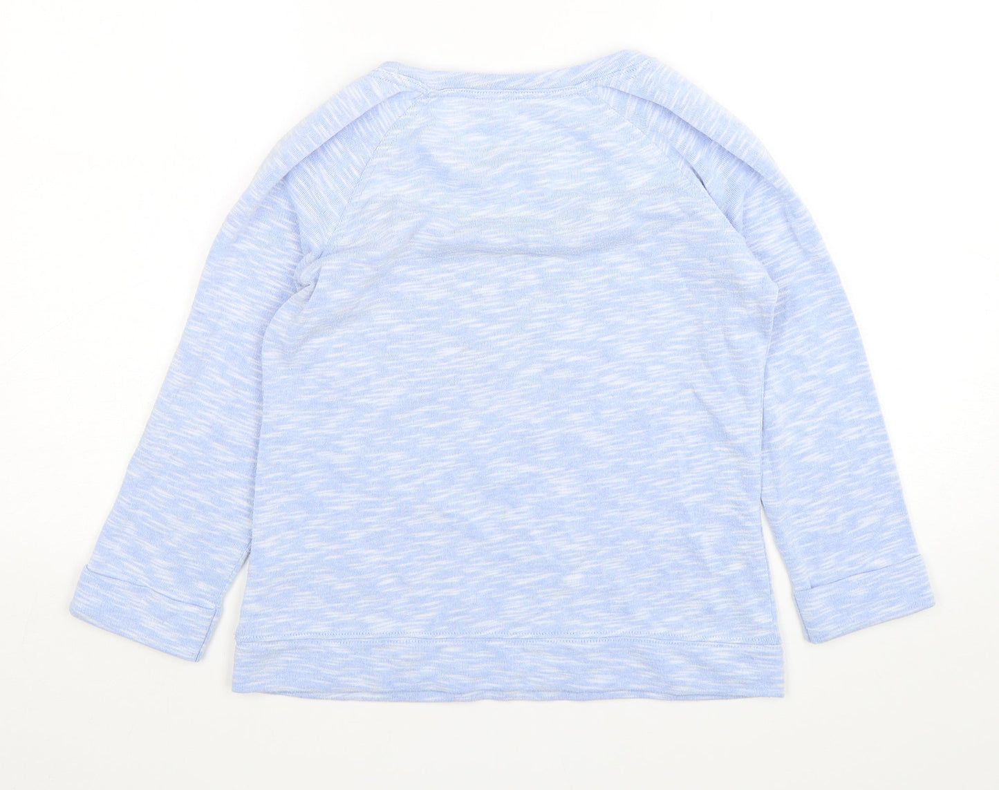 Marks and Spencer Womens Blue Round Neck  Polyester Pullover Jumper Size 8