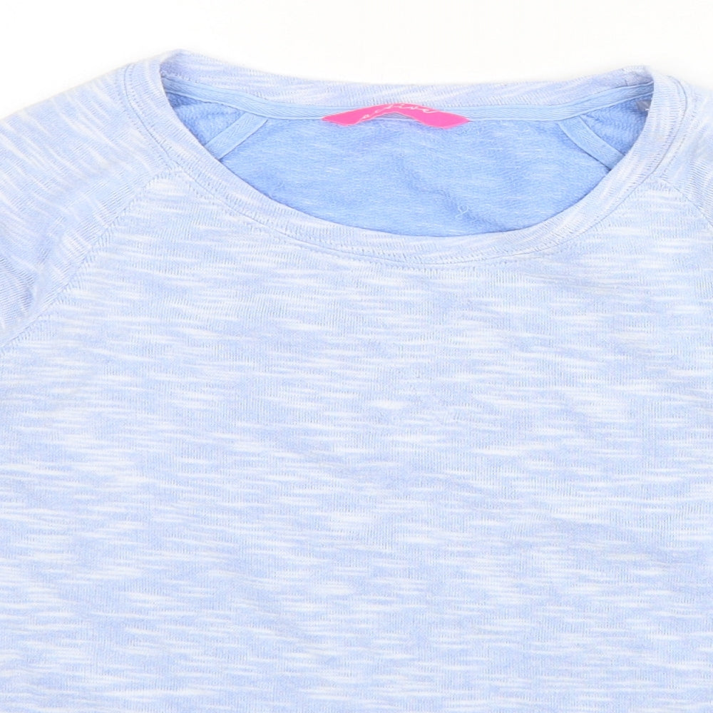 Marks and Spencer Womens Blue Round Neck  Polyester Pullover Jumper Size 8