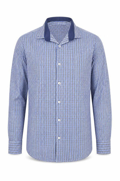 Daniel Rosso Mens Blue  Cotton  Button-Up Size M Collared Button - Gingham pattern