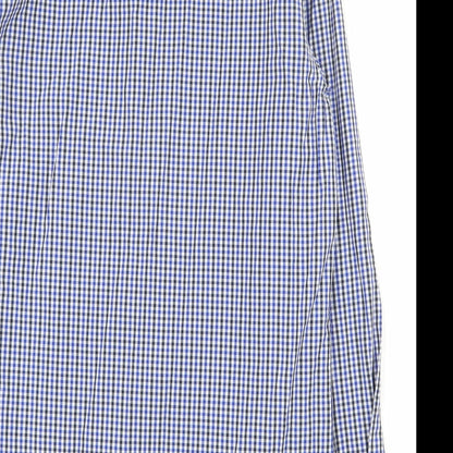 Daniel Rosso Mens Blue  Cotton  Button-Up Size M Collared Button - Gingham pattern