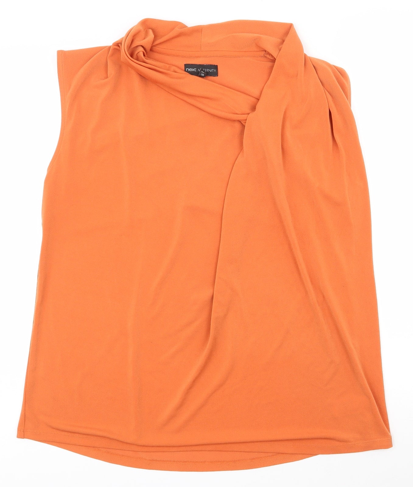 NEXT Womens Orange  Polyester Basic Tank Size 10 Cowl Neck