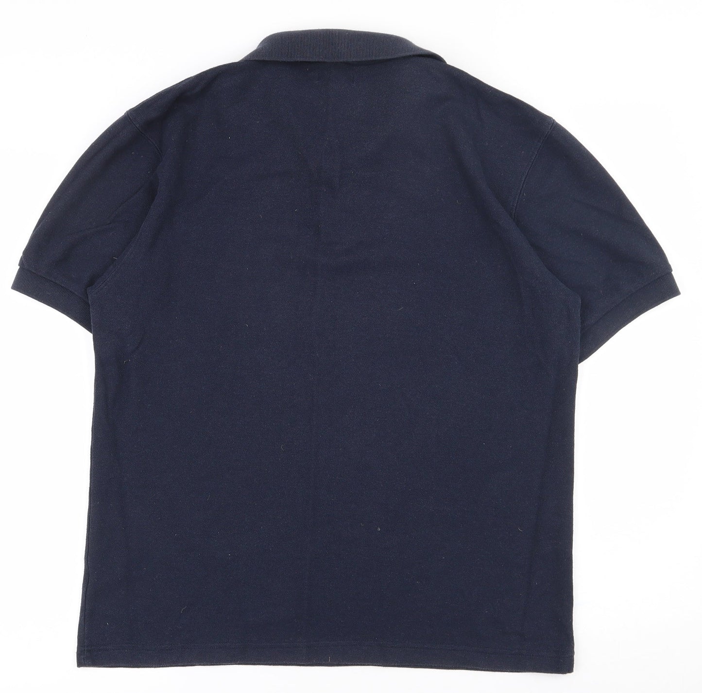 Dunnes Mens Blue  Cotton  Polo Size M Collared Button
