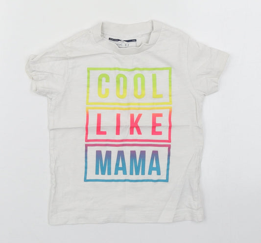 NEXT Baby White  100% Cotton Basic T-Shirt Size 18-24 Months Round Neck Pullover