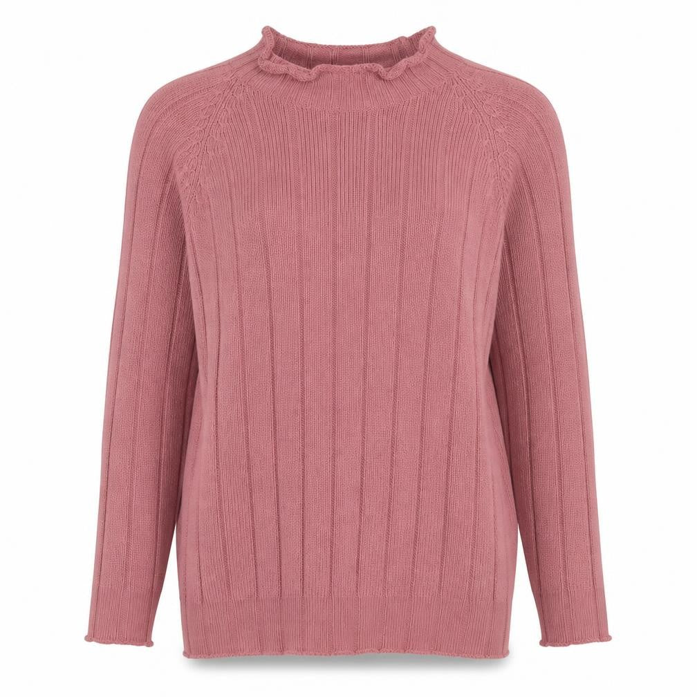 Casual Corner Womens Pink Round Neck  Acrylic Pullover Jumper Size 10