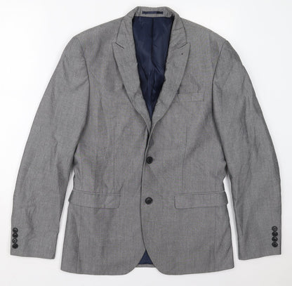 Next Mens Grey  Polyester Jacket Suit Jacket Size 38