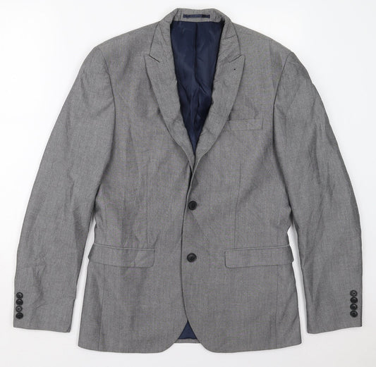 NEXT Mens Grey  Polyester Jacket Suit Jacket Size 38