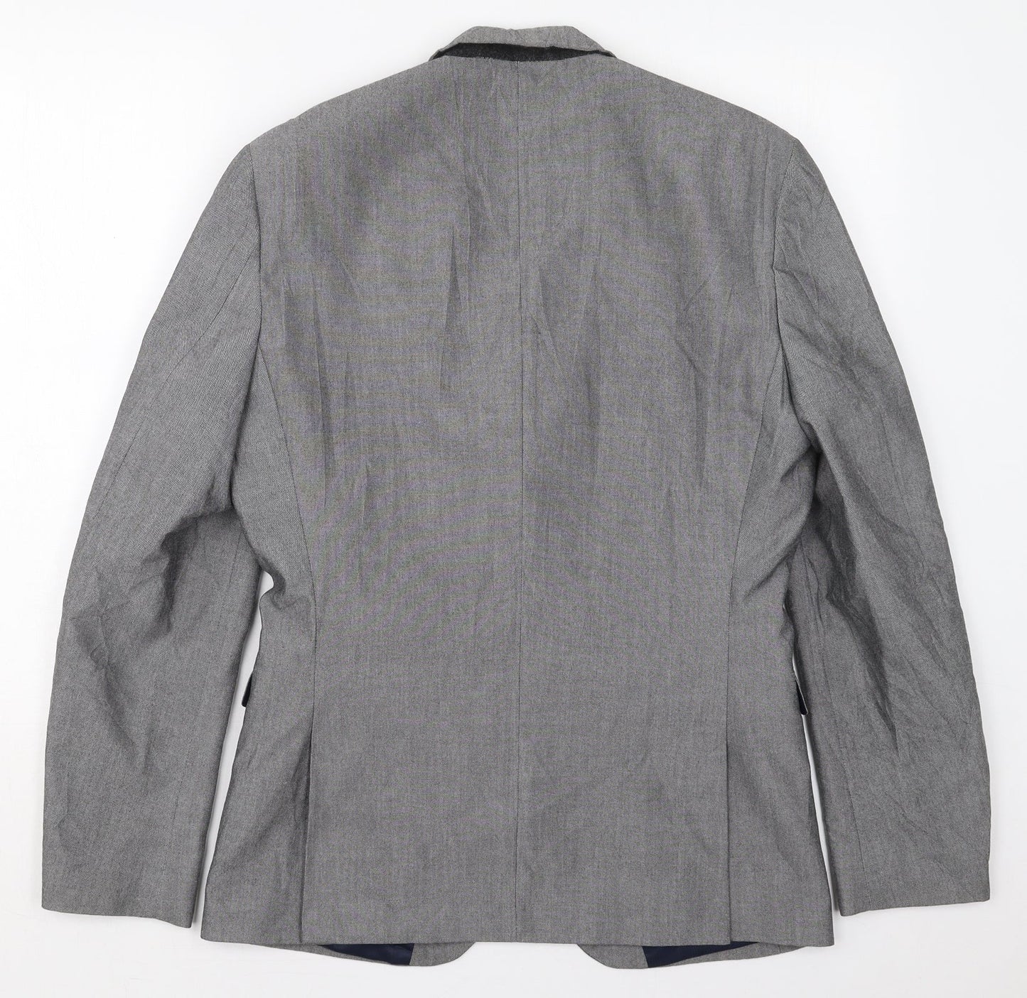 NEXT Mens Grey  Polyester Jacket Suit Jacket Size 38