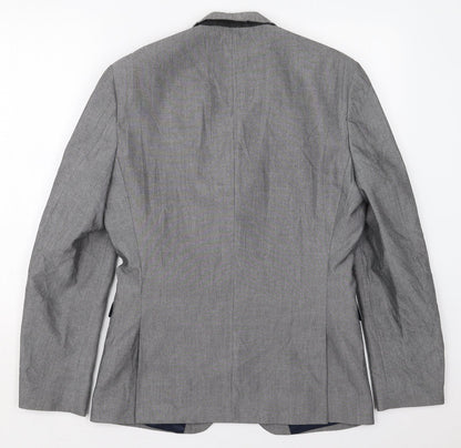 Next Mens Grey  Polyester Jacket Suit Jacket Size 38