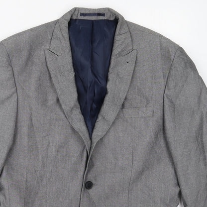 Next Mens Grey  Polyester Jacket Suit Jacket Size 38