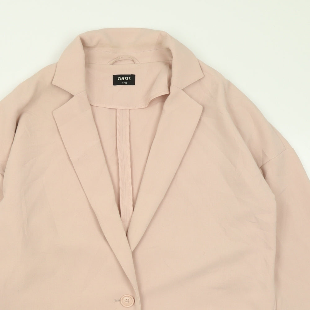 Oasis Womens Pink   Jacket Blazer Size 6  Button