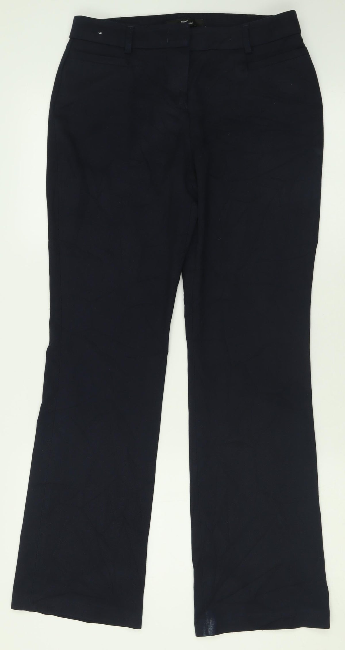 NEXT Womens Blue  Polyester Trousers  Size 8 L30 in Regular Hook & Eye